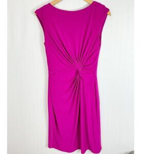 Lauren Ralph Lauren Womens Twist Front Dress Pink Magenta Size 10
